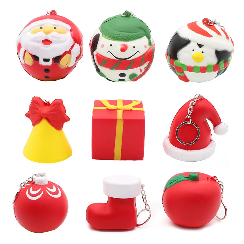 

Christmas Series Jumbo Cute Squishy Toy Slow Rising Squeeze Toys Santa Claus Snowman Scented Antistress Kid Toys Gift