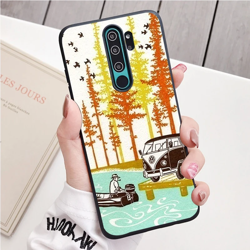 Combi Van Surf black Silicone Phone Case For Redmi note 9 8 7 Pro S 8T 7A Cover xiaomi leather case charging Cases For Xiaomi