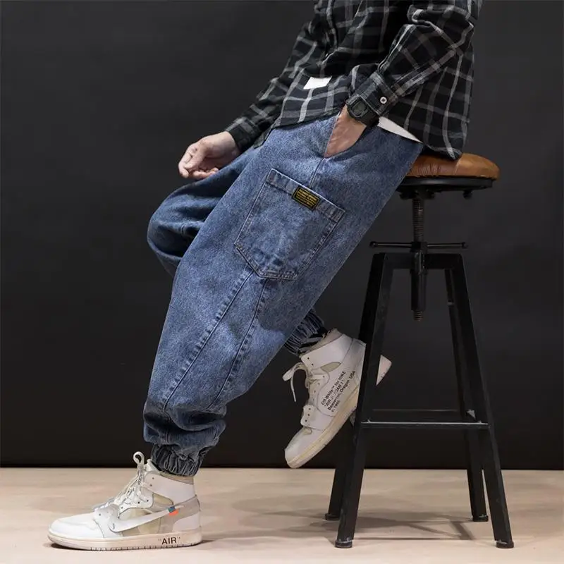 

New autumn corset jeans men's fashion US style overalls