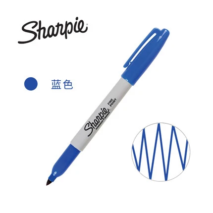 blue 1 шт. Sharpie 31993 экологически чистый мелкий точечный Перманентный маркер 1 мм беспыльный маркер 21 цвет на выбор - Цвет: blue