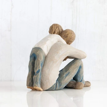 

2Pcs Nordic Style Love Family Figurines Resin Miniature Home Decoration Accessories Happy Time - C & A