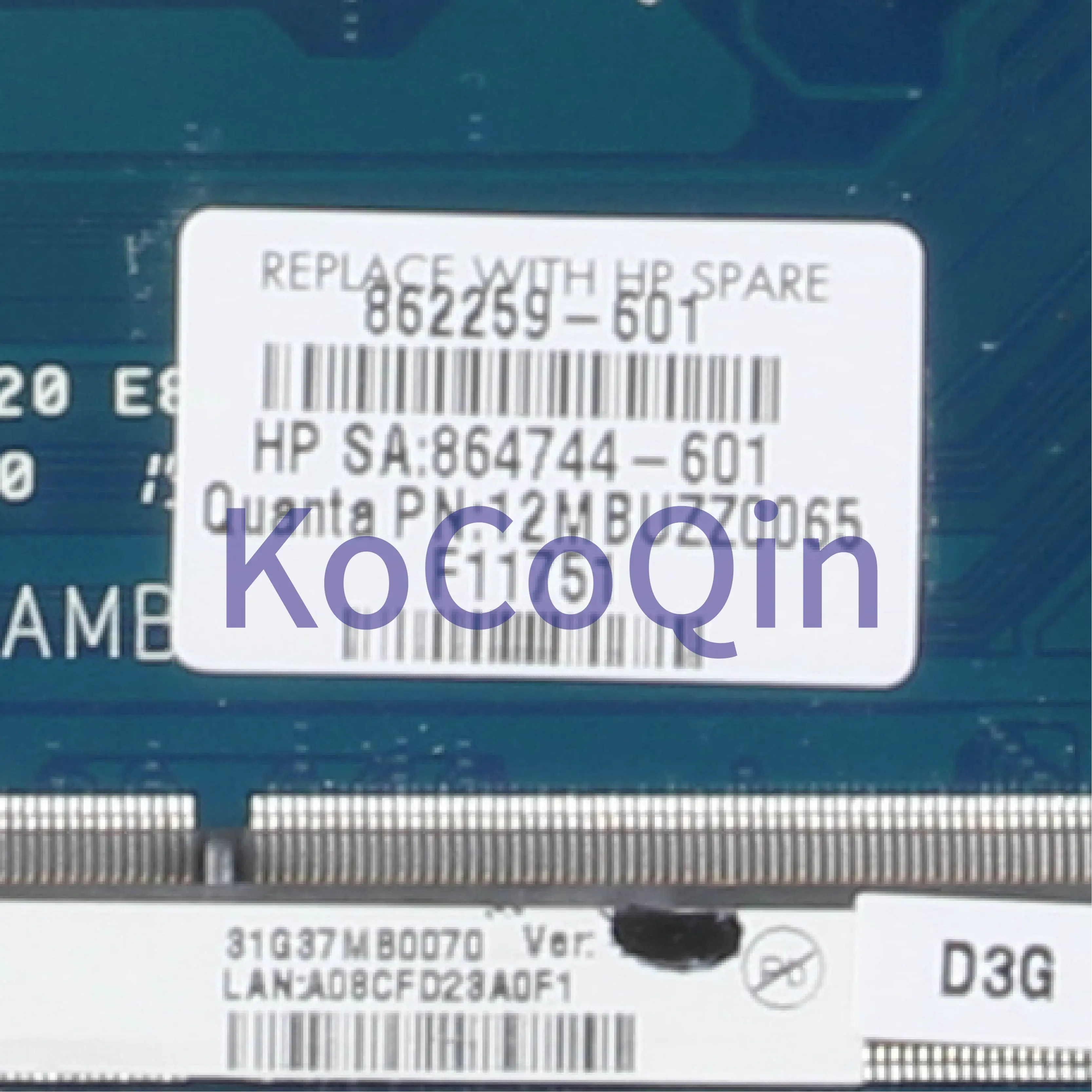 price reduction  KoCoQin Laptop motherboard For HP OMEN TPN-Q174 17-W SR2FQ I7-6700HQ N16E-GR-A1 965M Mainboard 8622
