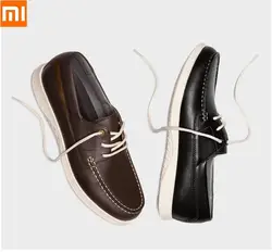 Xiaomi QIMIAN/Уличная Повседневная обувь на шнуровке с шестью отверстиями и эластичной подошвой из воловьей кожи, дышащая легкая Нескользящая