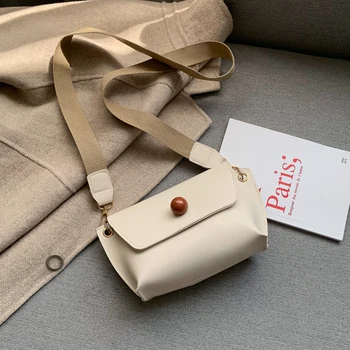 

2020 Women PU Leather Shoulder Bags Girls Flap Simple And Stylish New Large Capacity Pure Color Wild Crossbody Small Square Bags