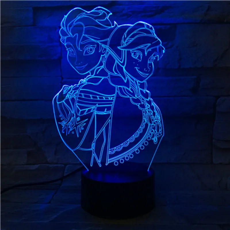 5 Красота и с рисунком из мультфильма «Красавица и Чудовище» 3d светодиодный ночной Светильник принцессы Беллы Украшения в спальню подарок для маленьких девочек ночной Светильник Настольный ночной Светильник платье "Принцесса Белль" - Испускаемый цвет: 5