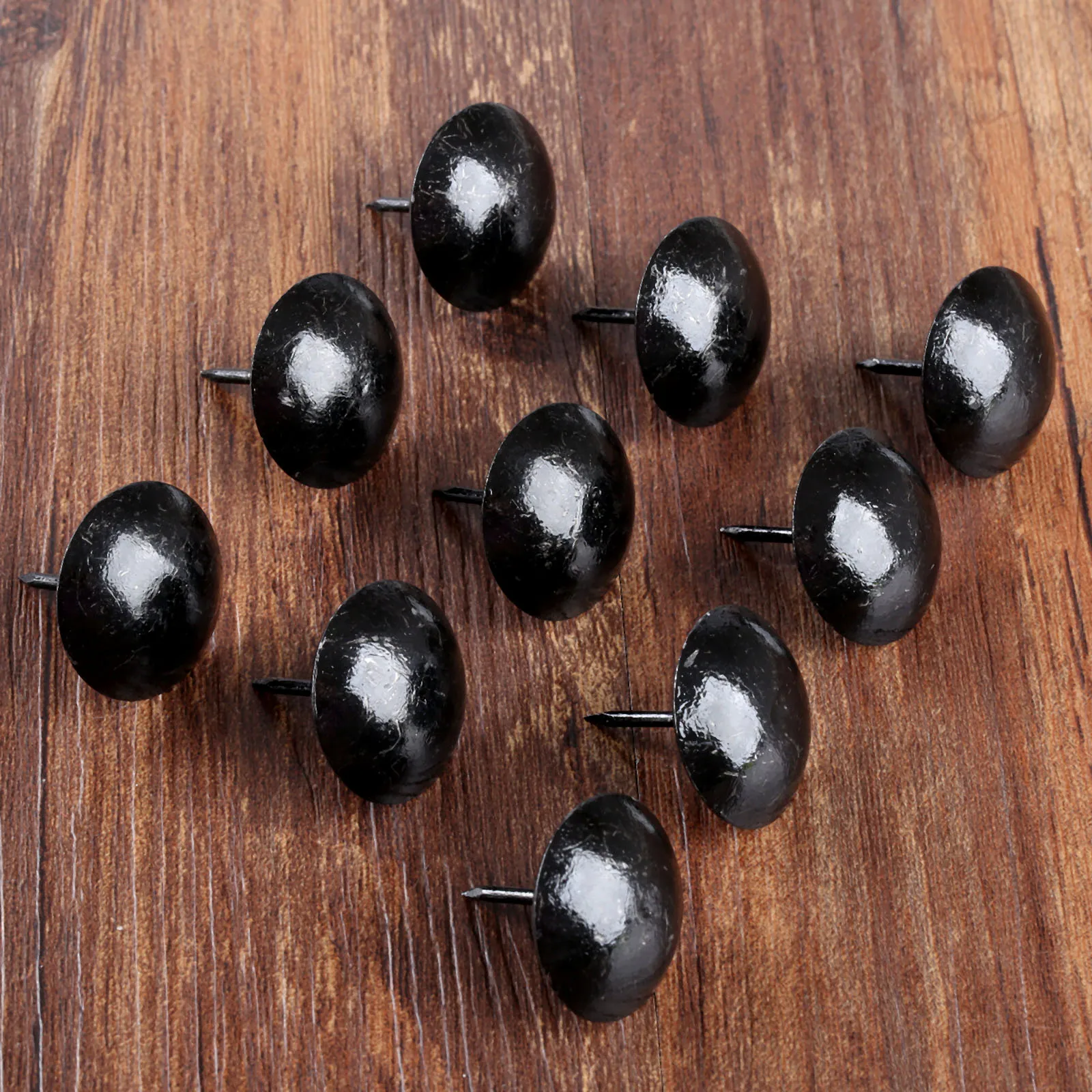 10Pcs Jewelry Wood Box Sofa Decorative Tack Stud Pushpin Doornail 25mm Antique Black Upholstery Nail Furniture Hardware upholstery nail