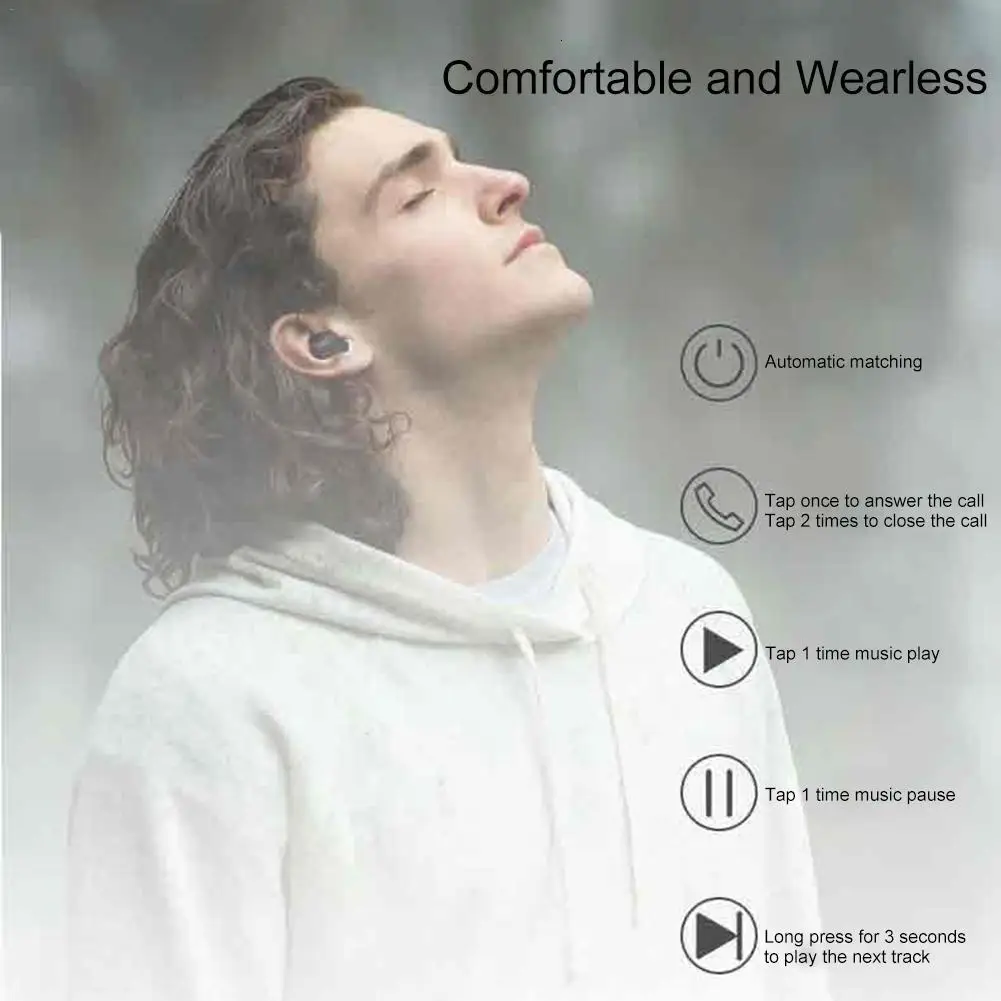 XY-3 бинауральные гарнитуры Bluetooth наушники-вкладыши Bluetooth 5,0 TWS наушники глубокий бас стерео звук гарнитуры с Зарядка чехол для телефона