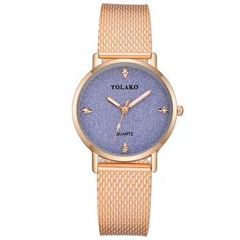 

2020 Real Sell Like Hot Cakes Alloy Steel Belt With Brick The Watch Fashion Contracted Surface Ms Leisure Rose Gold Shell