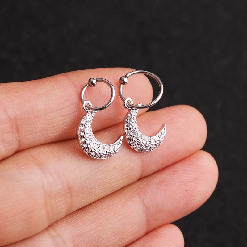 Sellsets 1 шт. CZ Висячие спирали Daith хряща пирсинг ювелирные изделия обруч