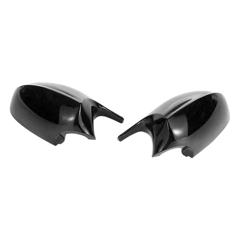 

2Pcs Car Rear View Wing Mirror Cap Cover Decoration Protection ABS Glossy Black Fit For BMW E81 E82 E87 E88