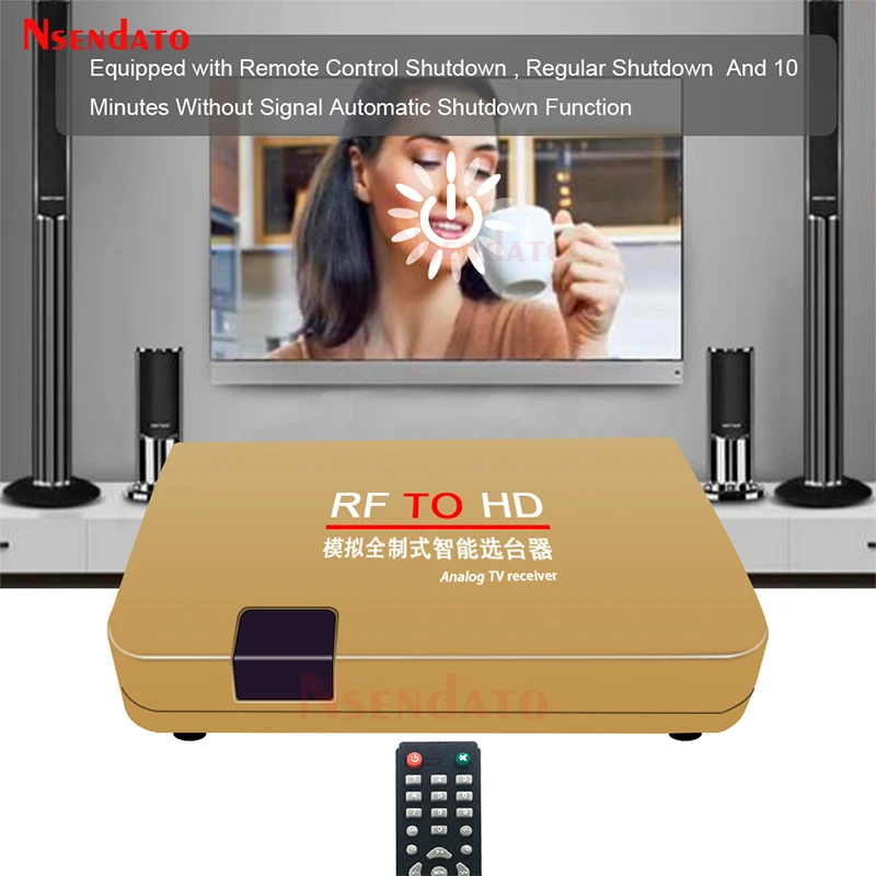 RF To HD All Standard Converter HD To Radio Frequency Signal RF to HD Transmitter Signal Analog TV Receiver Adapter for TV