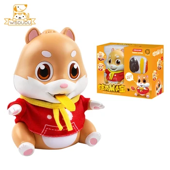 

Funny Mouse Robot Eating Move Action Figures Toys Cute Cartoon Vocal Novelty Model Dolls Play Figurines Children New Year Gifts