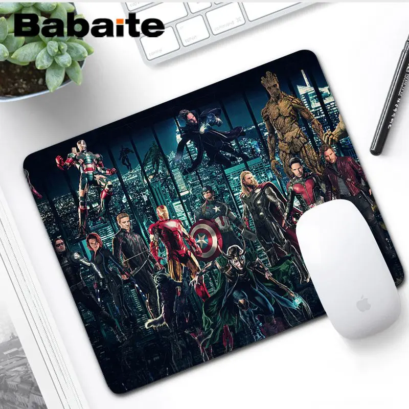 No LockEdge 20x25cm Babaite Подарочный коврик для мальчика герои марвел Железный человек геймер игровые коврики коврик для мыши ноутбук игровой коврик для мыши Коврик для мыши игровой коврик для мыши - Цвет: No LockEdge 20x25cm