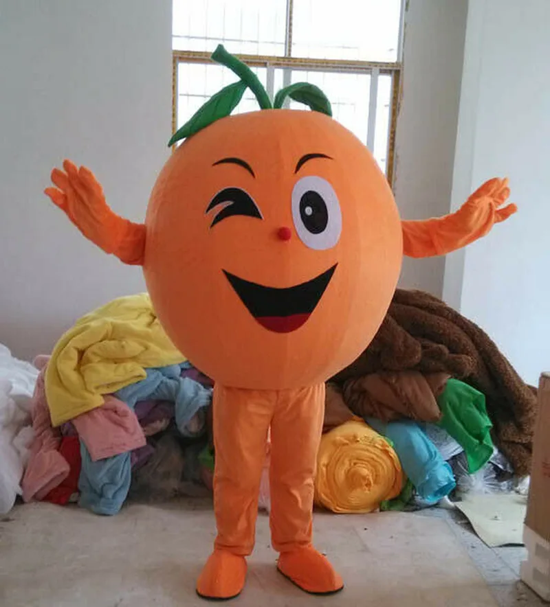 

Advertising Orange Fruit Mascot Costume Suits Dress Cartoon Party Outfits Dress Factory Wholesale ++ Free Post A