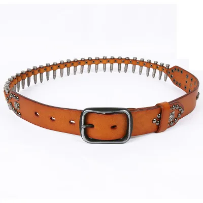 Новинка, Панк пули, заклепки, мужские роскошные дизайнерские ремни, высокое качество, мужской кожаный ремень, рок, мотоцикл, женский ремень для джинсов, хип-хоп