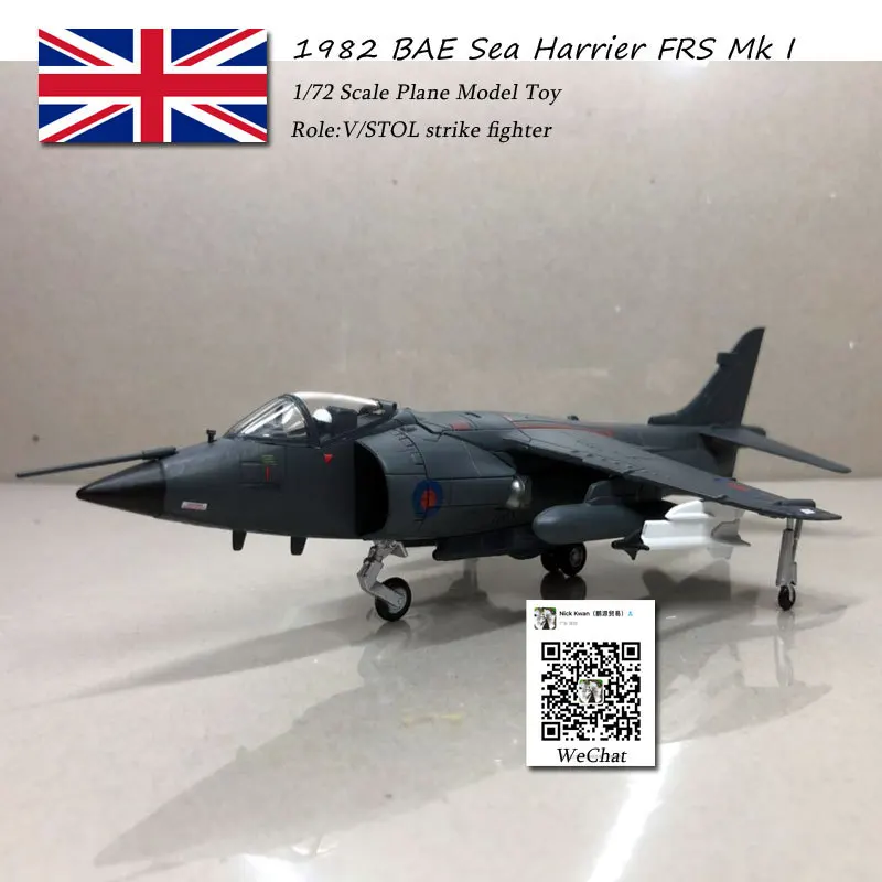 Amer Military Model 1: 72 The United Kingdom Harrier Vertical Short Take-off And Landing Fighter Plane Alloy Aircraft Model Toy