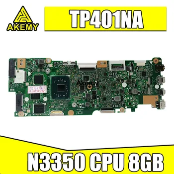 شراءمع اللوحة الأم للكمبيوتر المحمول N3350 8G-RAM 128G-SSD لجهاز Asus Vivobook Flip TP401NA TP401N TP401MA TP401M اللوحة الرئيسية 100٪ اختبار جيد
