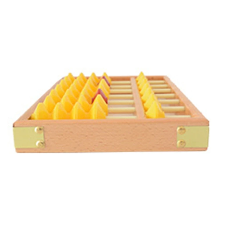 

7 Column Non-Slip Hanging Wooden Abacus Chinese Soroban Educational Tool Mathmet 24BB