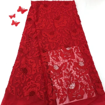 

Nigerian High Quality Wedding Lace, Swiss Lace Red African Dress, 2019 New Nigeria Lace Fabric Cotton RF2725