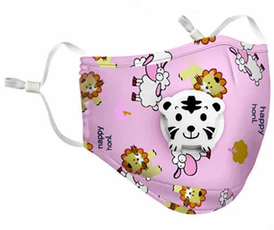Anti PM 2.5 Pollen Dust Mask Ultra Soft Conton Washable Comfortable Anti-fog Mask For Adult Winter - Цвет: Lamb Pink Children