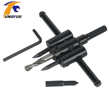 

TUNGFULL Adjustable Wood Drywall Circle Hole Drill Cutter Bit Saw Use 300mm Circle Hole Saw Cutter Drill Bit Drop Tool