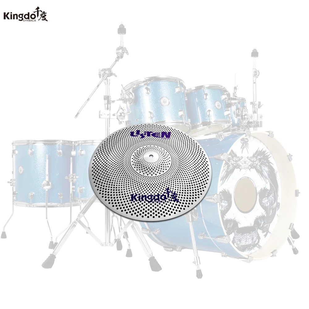 

Kingdo practice cymbal slience 10"splash cymbal low volume cymbal for drums set