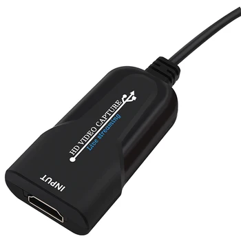 

Portable USB 2.0 TO HDMI Game Capture Card 1080P HD Video Reliable Streaming Adapter For Live Broadcasts Video Recording