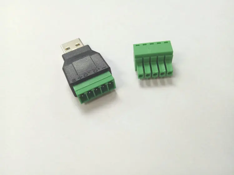 20 штук USB 2,0 Тип «Папа-папа» 5-контактный разъем винт ж/щит терминала разъем продажи