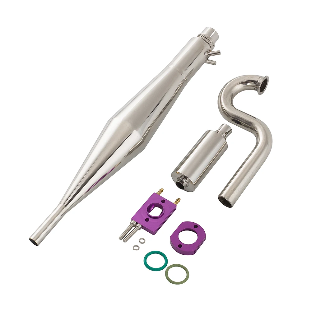 22mm Stainless Steel Exhaust Pipe Tuned Pipe Accessories 26/29/30/32cc for Zenoah Engine RC Boat