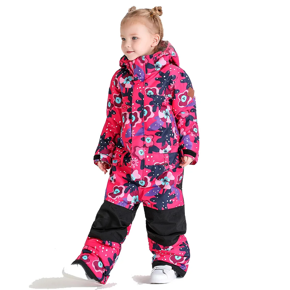 

Gsou Snow Girl Red Skiing Suit One Piece Ski Suit Set Child Warm Waterproof Thickened