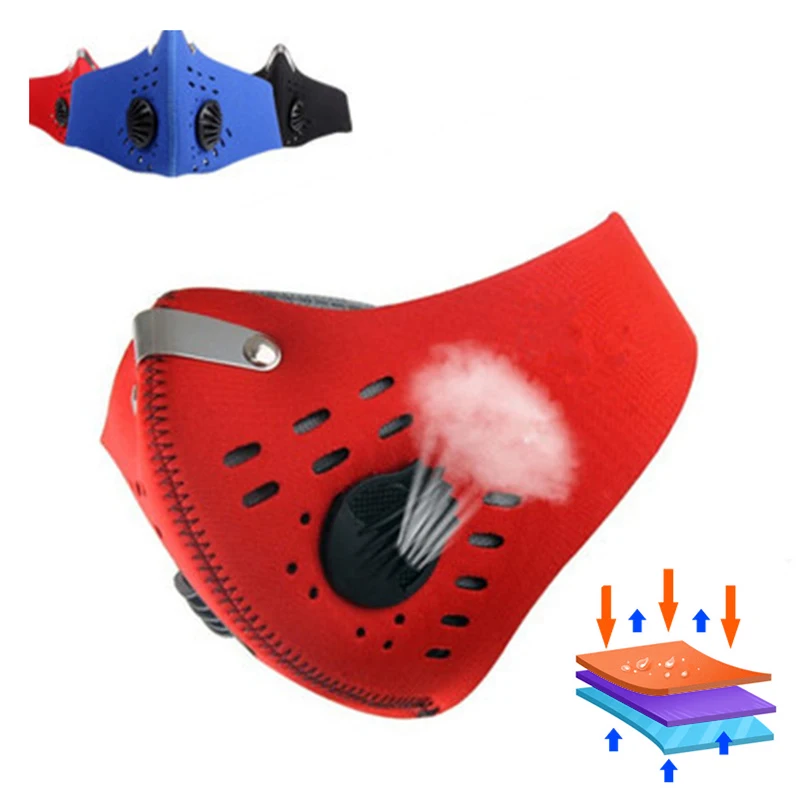 

2020 Activated Carbon Dust-proof Men/Women Cycling Face Mask Anti-Pollution Bicycle Bike Outdoor Training mask face shield