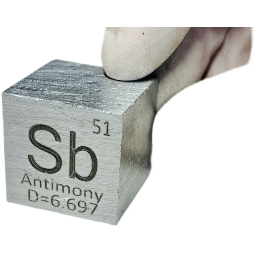 PROD 1005002090883706 99.9% Solid Antimony Metal Cube Sb Carved Element
Periodic Table 25.4mm Cube for Element Collection Collecting