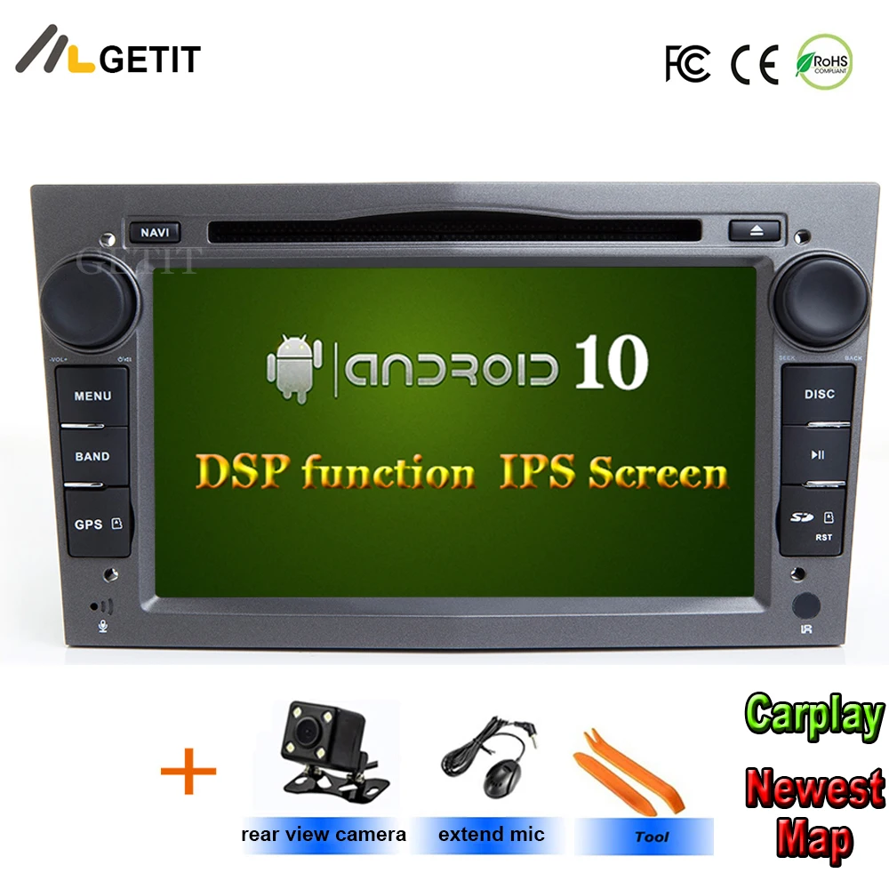IPS Android 10 2 DIN DVD GPS для opel Vauxhall Astra H G J Vectra Antara Zafira Corsa Vivaro Meriva Veda мультимедиа |