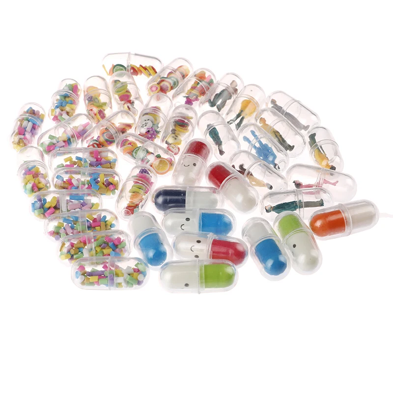 

10PCS Slime Mini Capsule Coloured Man Smiling Face Slime Filler For Kids Plasticine DIY Slime Accessories Decoration Supplies