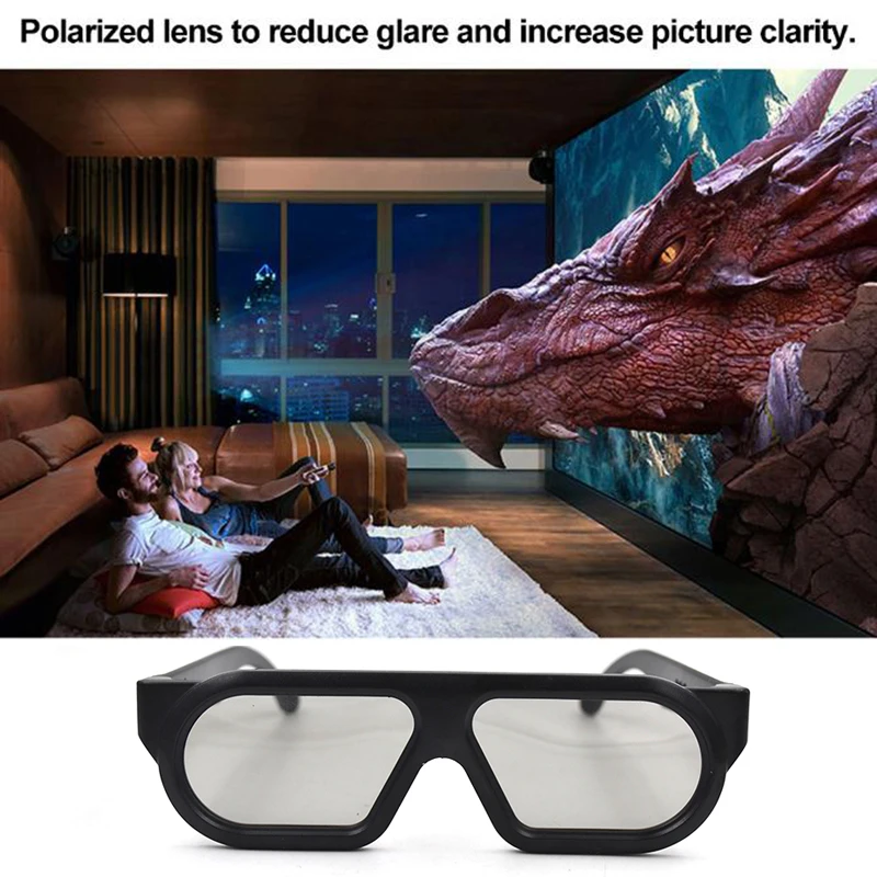 Высококачественные поляризованные Пассивные 3D очки черного цвета H3 для ТВ реального D 3D кинотеатров компьютера, не использовать в качестве солнцезащитных очков D5
