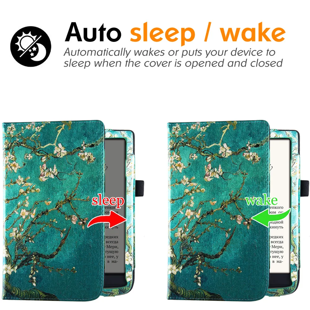 Capa de Proteção para Pocketbook 740 Inkpad Pro Pocketbook 740 com Cores Premium Capa Protetora com Alça de Mão Dormir Acordar - Imagem 4