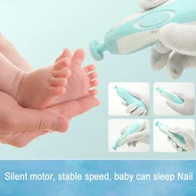 Новые детские пилочки для ногтей, Электрический кусачки с светодиодный передний светильник для новорожденных малышей, триммер для ногтей, набор WSH99