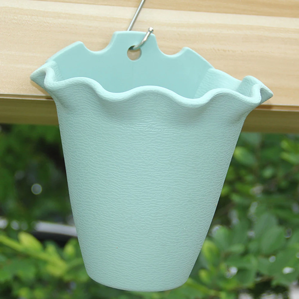 Настенное подвесное кашпо для цветочного горшка, пластиковый контейнер, Декор для дома и сада