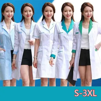 

Medical Surgical Clothes White Coats Nurse Uniforms Women Pharmacy Hospital Doctor Clothing Lab Coats Beauty And Health Workwear