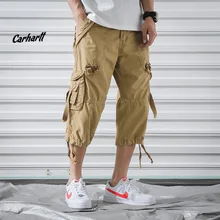 Летние мужские шорты, повседневные, хлопковые, прямые, рабочие, ветрозащитные шорты, тонкие, много карманов, одноцветные, на молнии, высокое качество, большой размер 40