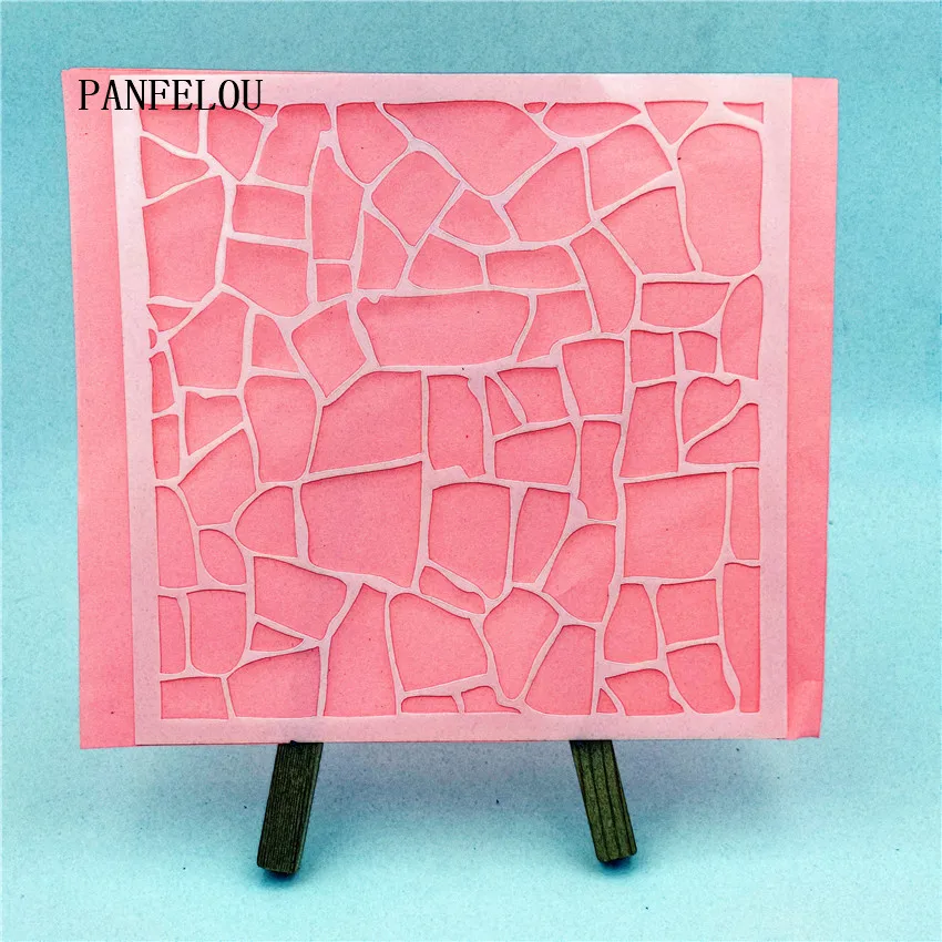 13*13 см шт головоломки шаблоны для вырезания спрей Пластиковая форма Щит DIY торт Полые Украшения печать трафарет с кружевом Валентина