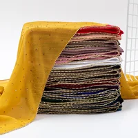 Luksusowe złota szyfonowa szalik na głowę stałe miękkie długie szale muzułmańskie dla kobiet hidżab musulman femme szal i Wrap foulard islamique 4