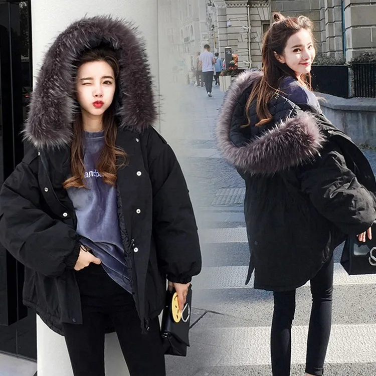 

Cotton Coat Student Korean-style Winter 2019 New Style Female Short Cotton-padded Clothes Waist Hugging Slimming Slim Fit Large