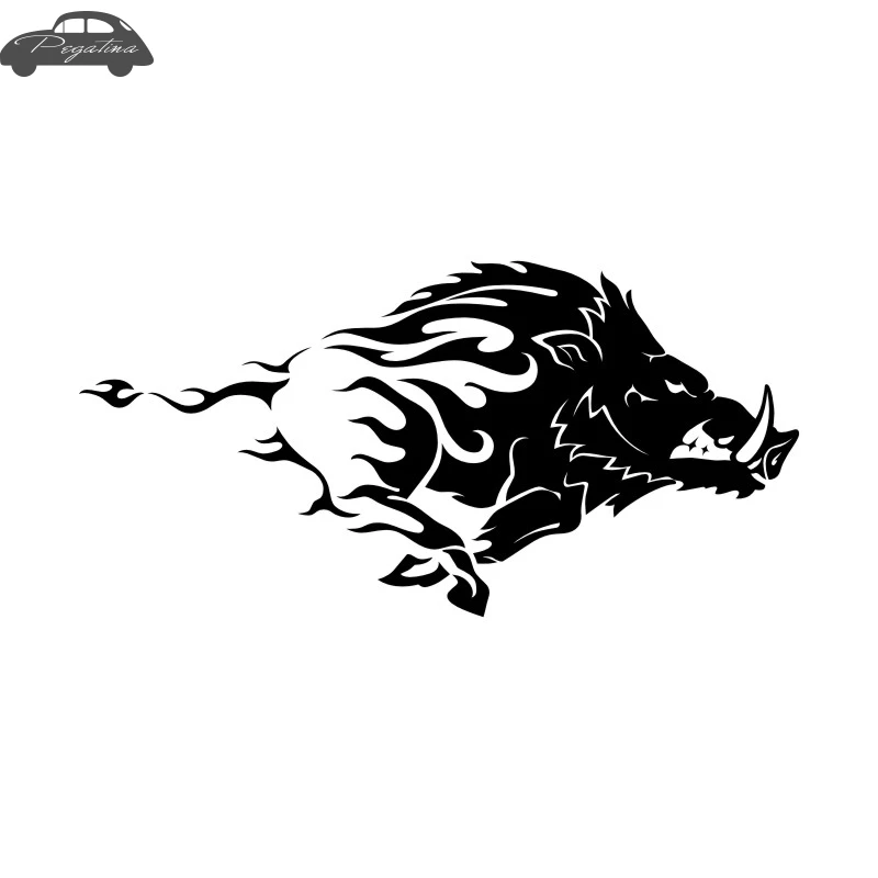 Pegatina Wild Boar Car Door Sanglier Sticker Boar Decal Long Decal Posters Wall Decals Parede Decor Mural Wild Animal Sticker