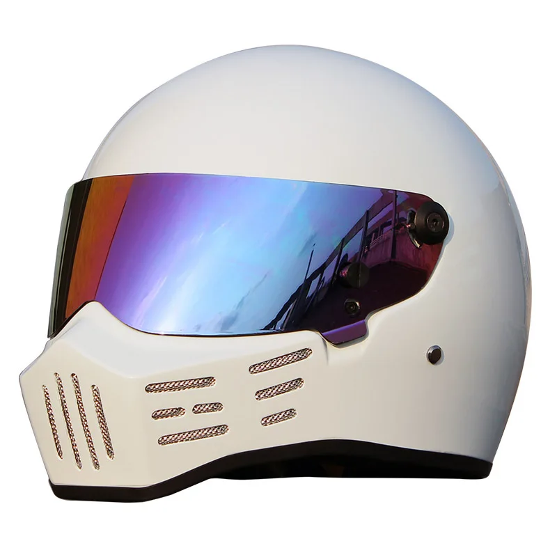 Персонализированный мотоциклетный шлем из углеродного волокна, шлем для мотокросса, шоссейный, полный шлем для автомобиля Simpson F1 Capacete Casco - Цвет: white-Colored lens