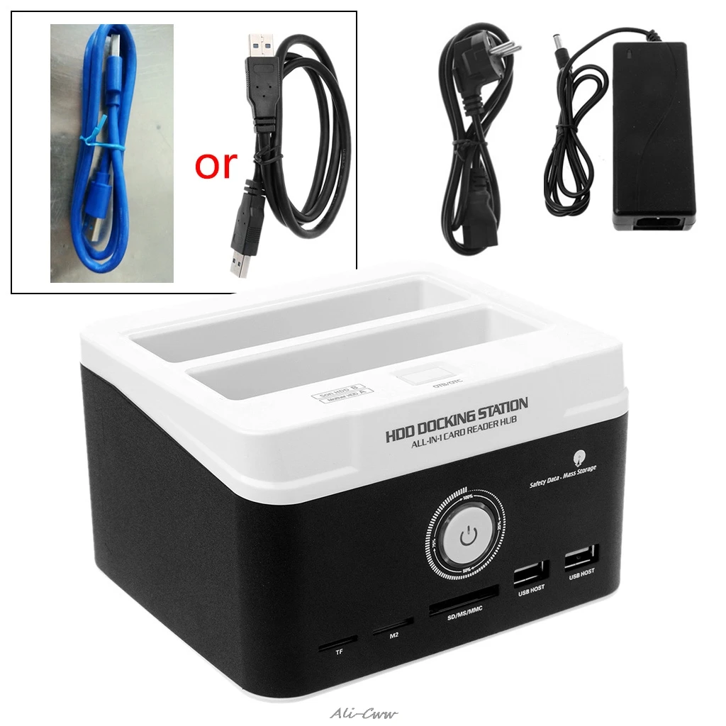  Multi-función USB 30 disco duro externo HDD estación de acoplamiento lector de tarjeta 25 