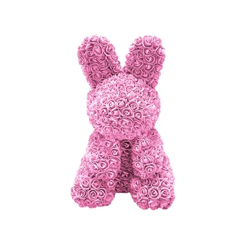 

DIY Easter Anniversary Home Rose Bunny Valentines Day Birthday Flower Rabbit Wedding Decoration Animal Shape Simulation Lovely