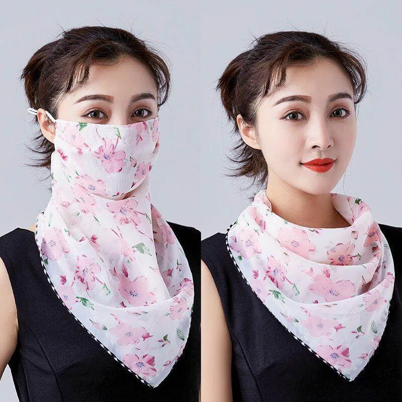 

2020 Top Silk Scarf Bandana Face Mask Bandanas Designer scarfs For Ladies Women Chiffon Hijab Neck Gaiter Scarves Sun Protection