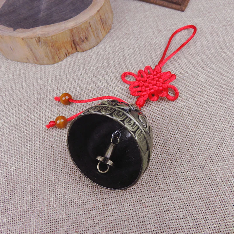 Antique Copper Wind Bell Lucky Fengshui Wind Chime Metal Garden Windchime Hanging Ornament Indoor Outdoor Decoration