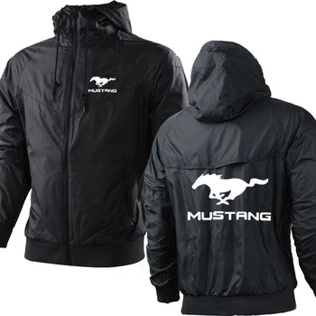 

Spring Autumn Men's hoodie Pilot jacket men for Mustang Car Logo printing high quality Cotton Male Clothing casual Sweatshirts G
